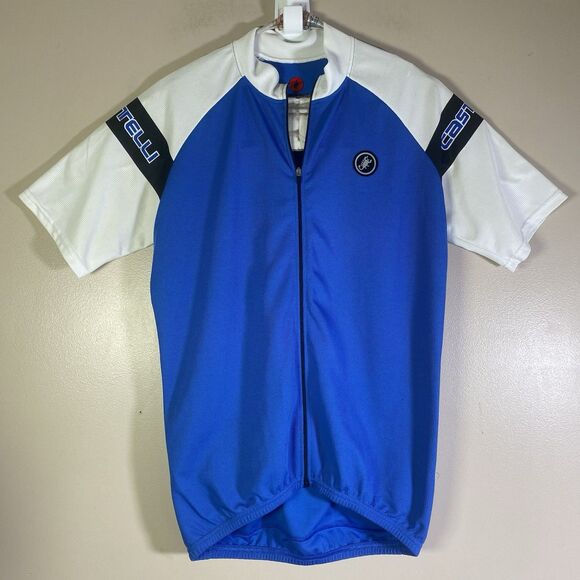 Castelli Blue  Full Zip Cycling Jersey Size Large - Picture 1 of 16